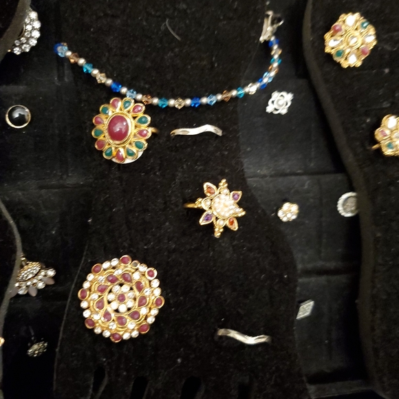 Lot of 10 gold filled large india inspired toe hand rings adjustable - Picture 7 of 9